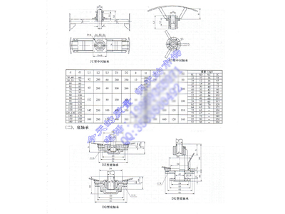 搅拌设备中间轴承 底轴承数据参数